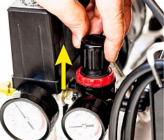 Регулировка компрессора для промывки системы отопления Brexit BrexPulse 1000 Регулировка компрессора для промывки системы отопления Brexit BrexPulse 1000