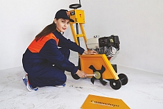 Установка и замена кровельной фрезы бензинового резчика кровли Сплитстоун CR-149 Loncin G270F Установка и замена кровельной фрезы бензинового резчика кровли Сплитстоун CR-149 Loncin G270F